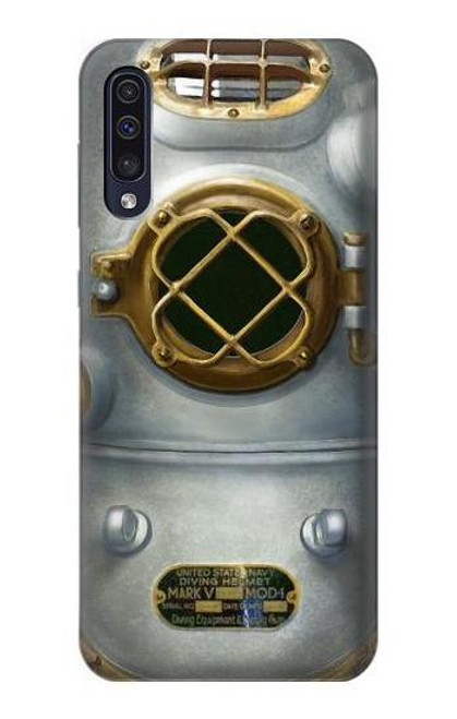 W2646 Vintage Deep Sea Diver Helmet Hard Case and Leather Flip Case For Samsung Galaxy A70