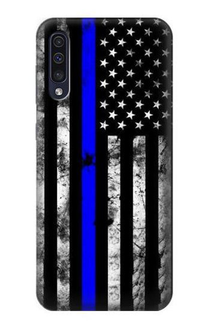 W3244 Thin Blue Line USA Hard Case and Leather Flip Case For Samsung Galaxy A70