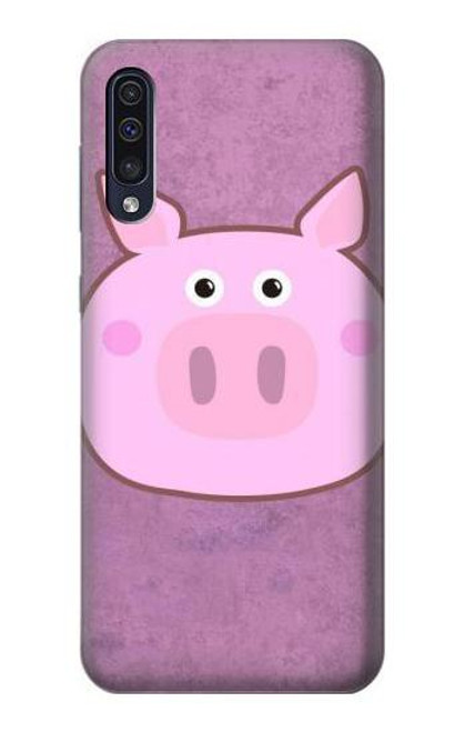 W3269 Pig Cartoon Hard Case and Leather Flip Case For Samsung Galaxy A70