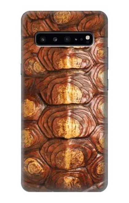 W0579 Turtle Carapace Hard Case and Leather Flip Case For Samsung Galaxy S10 5G