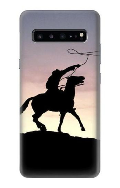 W0773 Cowboy Hard Case and Leather Flip Case For Samsung Galaxy S10 5G