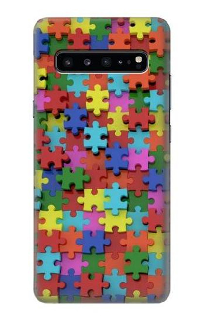 W0816 Puzzle Hard Case and Leather Flip Case For Samsung Galaxy S10 5G