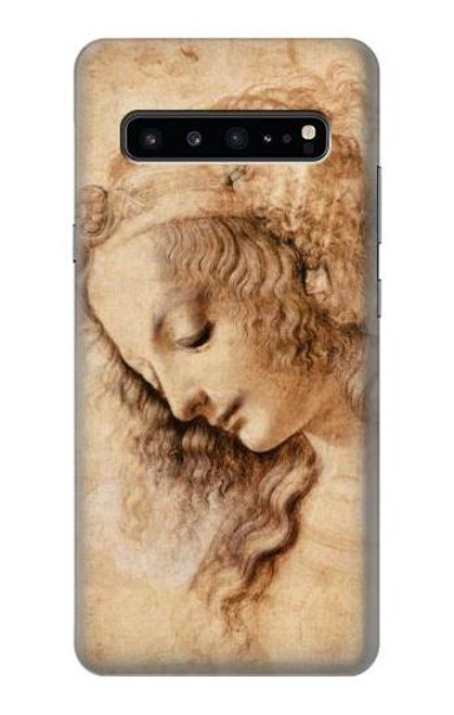 W1045 Leonardo da Vinci Woman's Head Hard Case and Leather Flip Case For Samsung Galaxy S10 5G