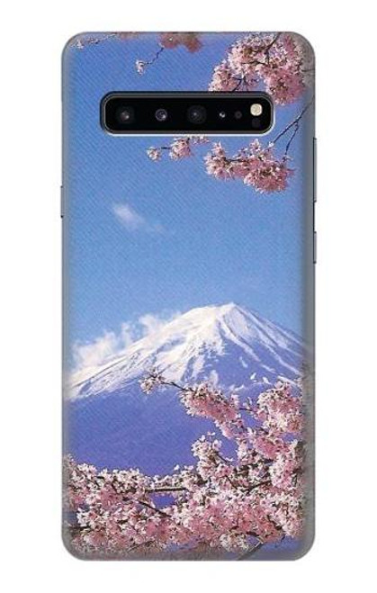 W1060 Mount Fuji Sakura Cherry Blossom Hard Case and Leather Flip Case For Samsung Galaxy S10 5G