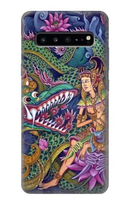 W1240 Bali Painting Hard Case and Leather Flip Case For Samsung Galaxy S10 5G