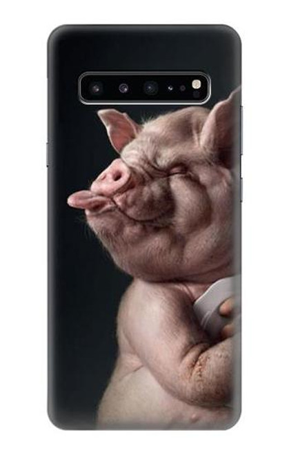 W1273 Crazy Pig Hard Case and Leather Flip Case For Samsung Galaxy S10 5G