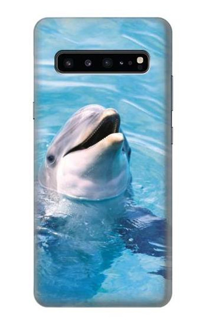 W1291 Dolphin Hard Case and Leather Flip Case For Samsung Galaxy S10 5G