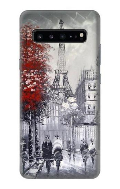 W1295 Eiffel Painting of Paris Hard Case and Leather Flip Case For Samsung Galaxy S10 5G