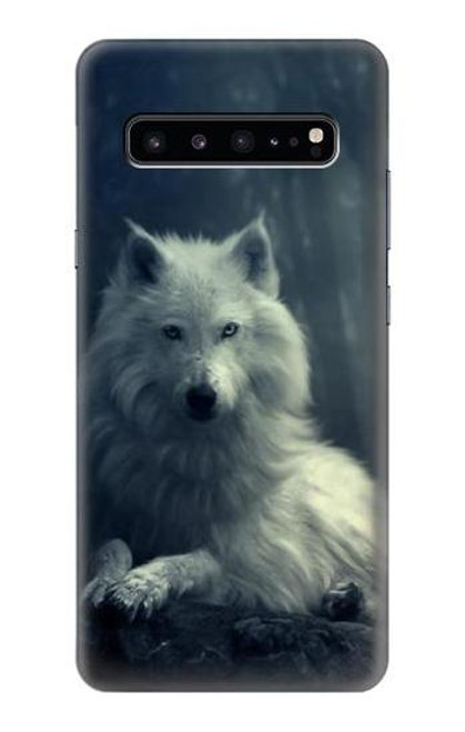 W1516 White Wolf Hard Case and Leather Flip Case For Samsung Galaxy S10 5G