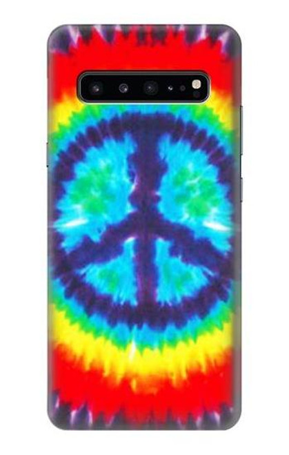 W1870 Tie Dye Peace Hard Case and Leather Flip Case For Samsung Galaxy S10 5G