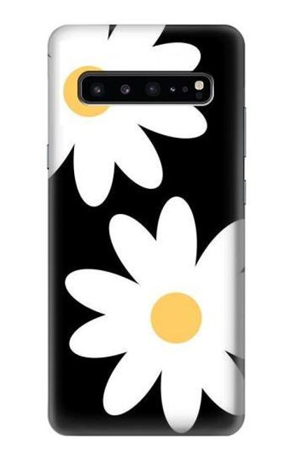 W2315 Daisy White Flowers Hard Case and Leather Flip Case For Samsung Galaxy S10 5G