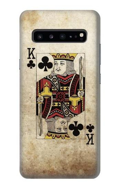 W2528 Poker King Card Hard Case and Leather Flip Case For Samsung Galaxy S10 5G