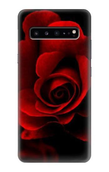 W2898 Red Rose Hard Case and Leather Flip Case For Samsung Galaxy S10 5G