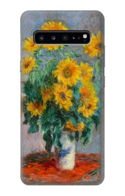 W2937 Claude Monet Bouquet of Sunflowers Hard Case and Leather Flip Case For Samsung Galaxy S10 5G