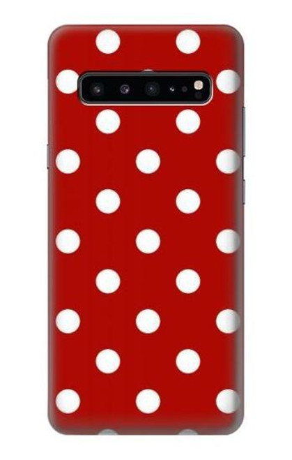 W2951 Red Polka Dots Hard Case and Leather Flip Case For Samsung Galaxy S10 5G