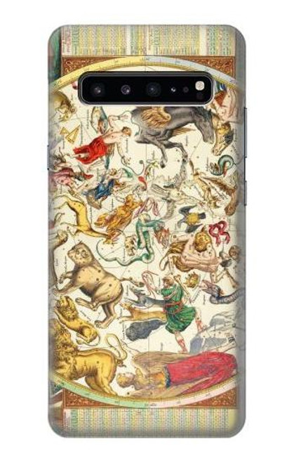 W3145 Antique Constellation Star Sky Map Hard Case and Leather Flip Case For Samsung Galaxy S10 5G