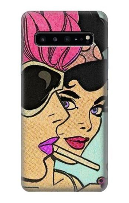 W3171 Girls Pop Art Hard Case and Leather Flip Case For Samsung Galaxy S10 5G