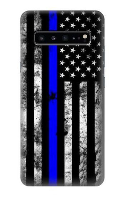 W3244 Thin Blue Line USA Hard Case and Leather Flip Case For Samsung Galaxy S10 5G