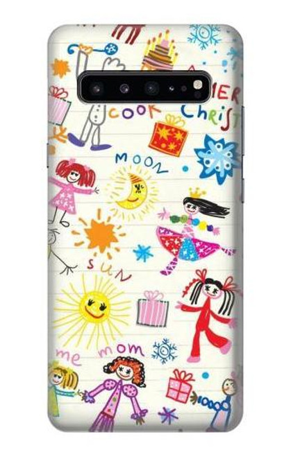 W3280 Kids Drawing Hard Case and Leather Flip Case For Samsung Galaxy S10 5G