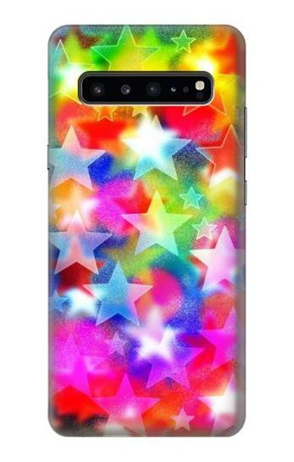 W3292 Colourful Disco Star Hard Case and Leather Flip Case For Samsung Galaxy S10 5G