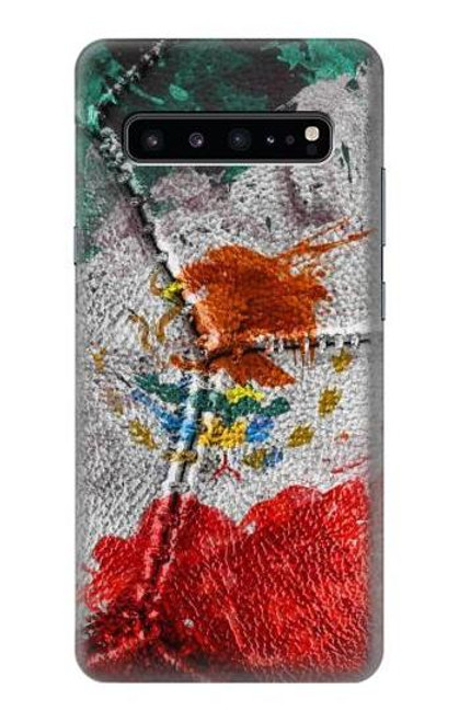 W3314 Mexico Flag Vinatage Foorball Graphic Hard Case and Leather Flip Case For Samsung Galaxy S10 5G