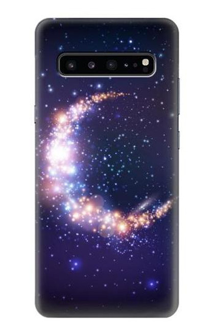 W3324 Crescent Moon Galaxy Hard Case and Leather Flip Case For Samsung Galaxy S10 5G