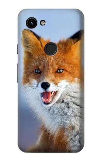 W0417 Fox Hard Case and Leather Flip Case For Google Pixel 3a