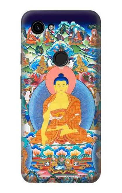 W1256 Buddha Paint Hard Case and Leather Flip Case For Google Pixel 3a