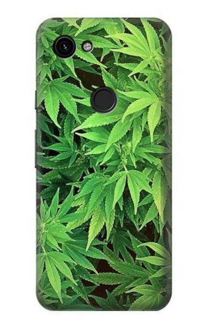 W1656 Marijuana Plant Hard Case and Leather Flip Case For Google Pixel 3a