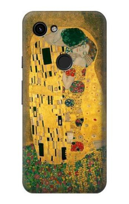 W2137 Gustav Klimt The Kiss Hard Case and Leather Flip Case For Google Pixel 3a