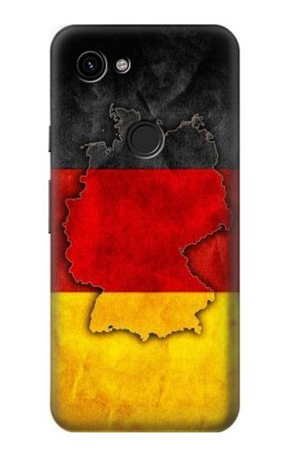 W2935 Germany Flag Map Hard Case and Leather Flip Case For Google Pixel 3a