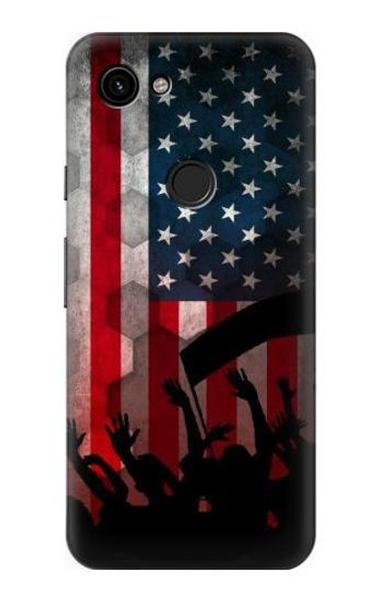 W2989 USA America Soccer Copa 2016 Hard Case and Leather Flip Case For Google Pixel 3a