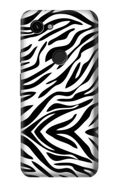 W3056 Zebra Skin Texture Graphic Printed Hard Case and Leather Flip Case For Google Pixel 3a