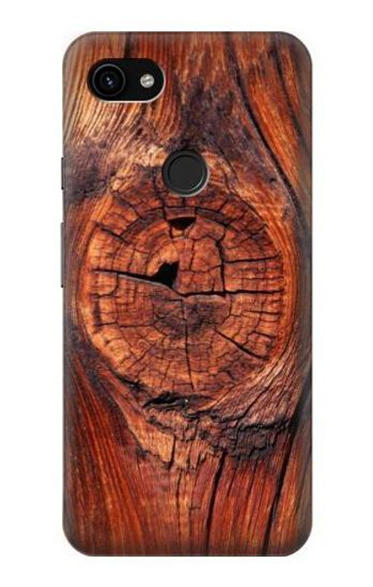 W0603 Wood Graphic Printed Hard Case and Leather Flip Case For Google Pixel 3a XL