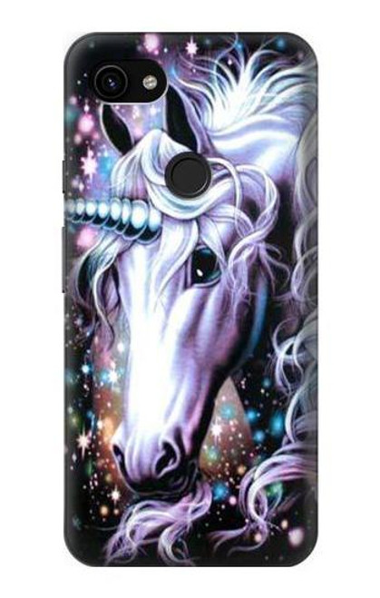 W0749 Unicorn Horse Hard Case and Leather Flip Case For Google Pixel 3a XL