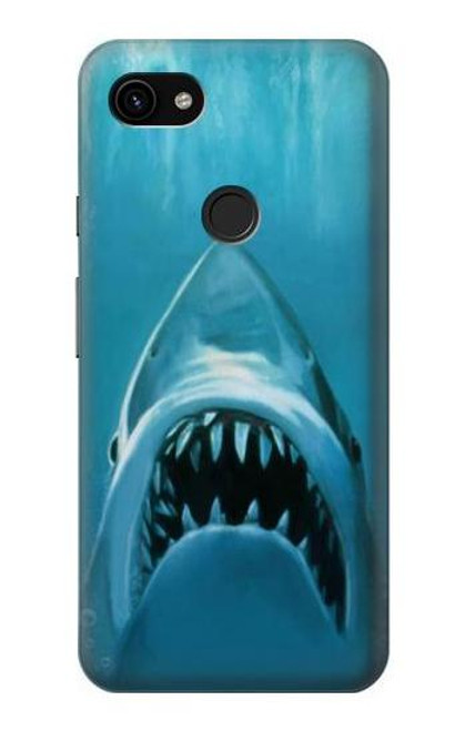 W0830 White Shark Hard Case and Leather Flip Case For Google Pixel 3a XL