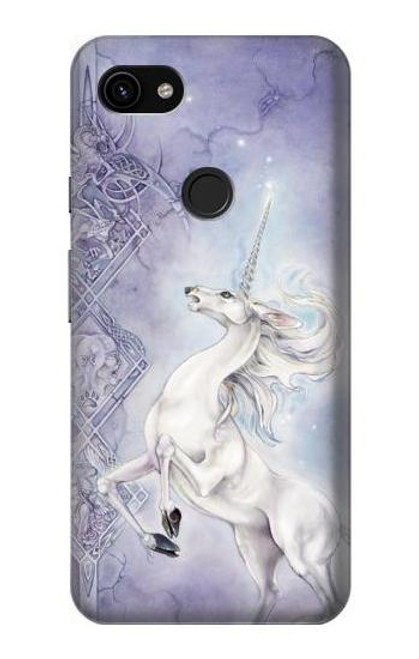 W1134 White Horse Unicorn Hard Case and Leather Flip Case For Google Pixel 3a XL