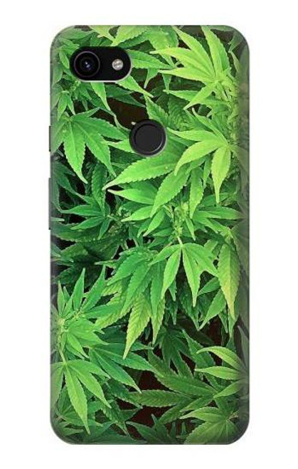 W1656 Marijuana Plant Hard Case and Leather Flip Case For Google Pixel 3a XL