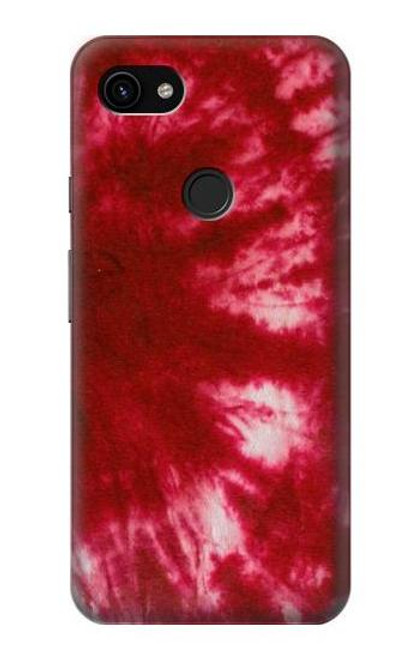 W2480 Tie Dye Red Hard Case and Leather Flip Case For Google Pixel 3a XL