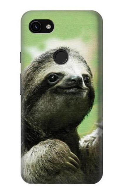 W2708 Smiling Sloth Hard Case and Leather Flip Case For Google Pixel 3a XL