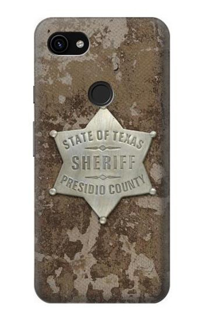 W2868 Texas Presidio County Sheriff Badge Hard Case and Leather Flip Case For Google Pixel 3a XL