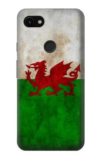 W2976 Wales Football Soccer Euro 2016 Flag Hard Case and Leather Flip Case For Google Pixel 3a XL