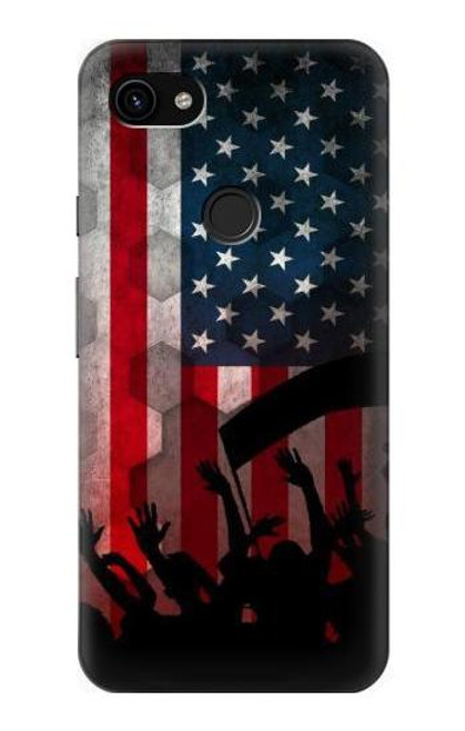 W2989 USA America Soccer Copa 2016 Hard Case and Leather Flip Case For Google Pixel 3a XL