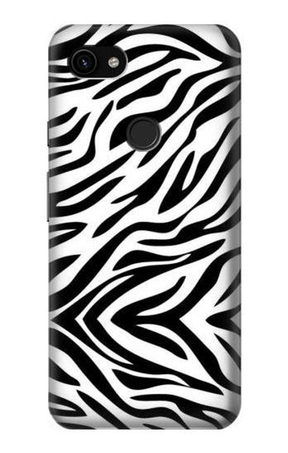 W3056 Zebra Skin Texture Graphic Printed Hard Case and Leather Flip Case For Google Pixel 3a XL