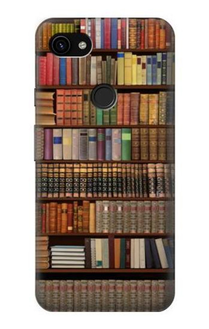 W3154 Bookshelf Hard Case and Leather Flip Case For Google Pixel 3a XL