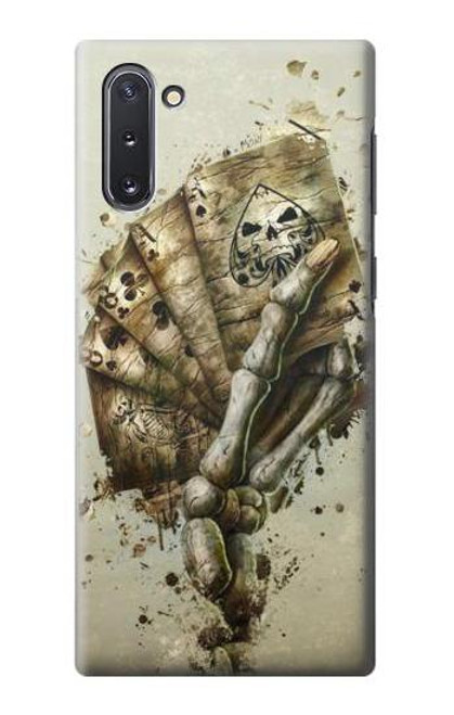 W0550 Skull Card Poker Hard Case and Leather Flip Case For Samsung Galaxy Note 10