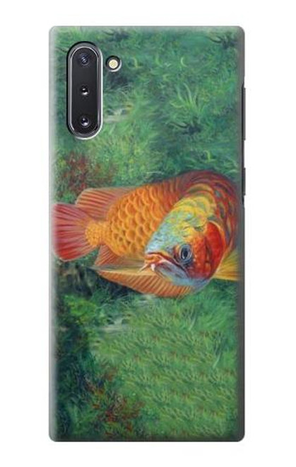 W1157 Red Arowana Fish Hard Case and Leather Flip Case For Samsung Galaxy Note 10