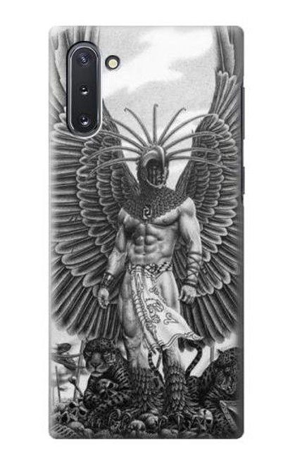 W1235 Aztec Warrior Hard Case and Leather Flip Case For Samsung Galaxy Note 10