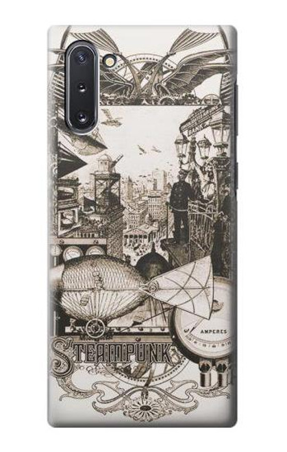 W1681 Steampunk Drawing Hard Case and Leather Flip Case For Samsung Galaxy Note 10