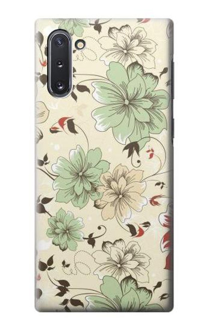 W2179 Flower Floral Vintage Art Pattern Hard Case and Leather Flip Case For Samsung Galaxy Note 10